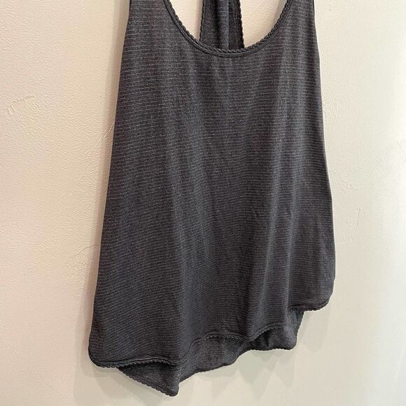Lululemon Dark Heather Gray Stripe Racerback Tank Top - Picture 4 of 9